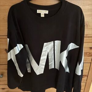 Michael Kors Black Top with Silver Lettering